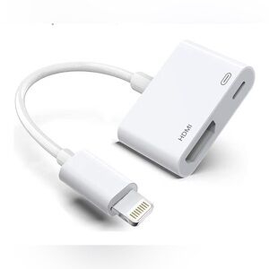 Apple Lightning to HDMI Adapter, Digital AV Audio Dongle 1080P Sync Screen Cable